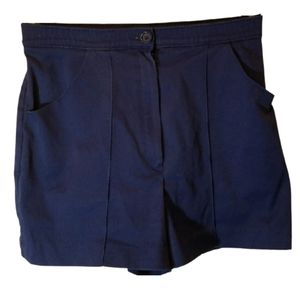 E) Girls Navy Blue School Shorts – Size 14
